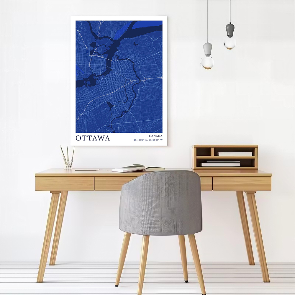 Ottawa City Map Printed Canvas - đánh giá và giá Custom Map Poster