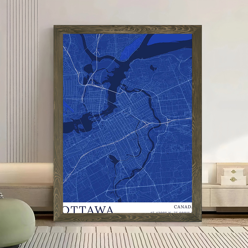 Ottawa City Map Printed Canvas - đánh giá và giá Custom Map Poster