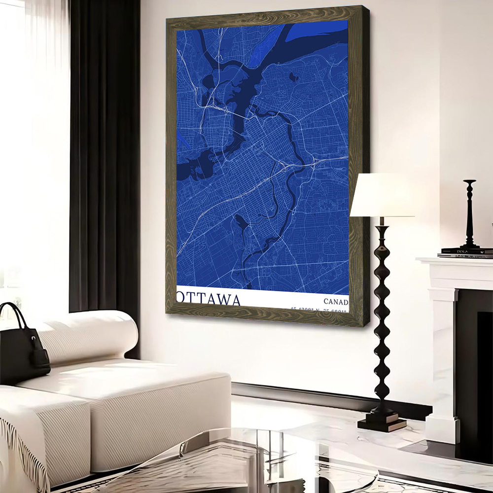 Ottawa City Map Printed Canvas - đánh giá và giá Custom Map Poster