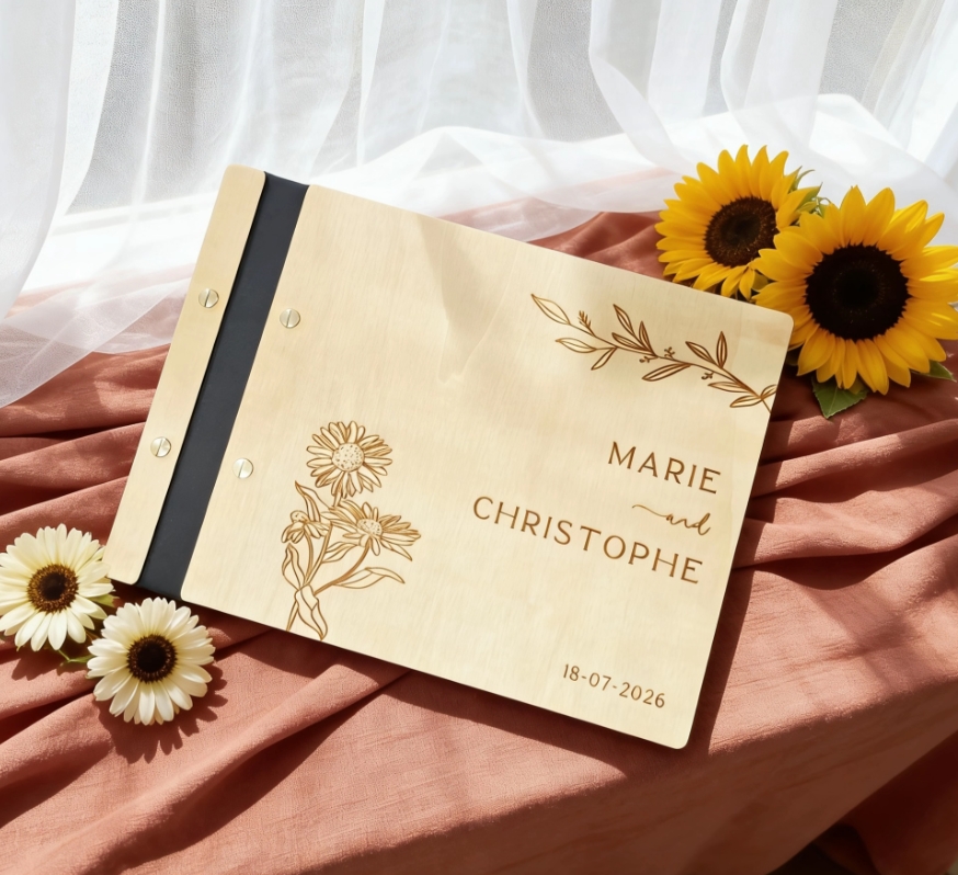 Sunflower Wedding Guest Book P - đánh giá và giá Custom Photo Book
