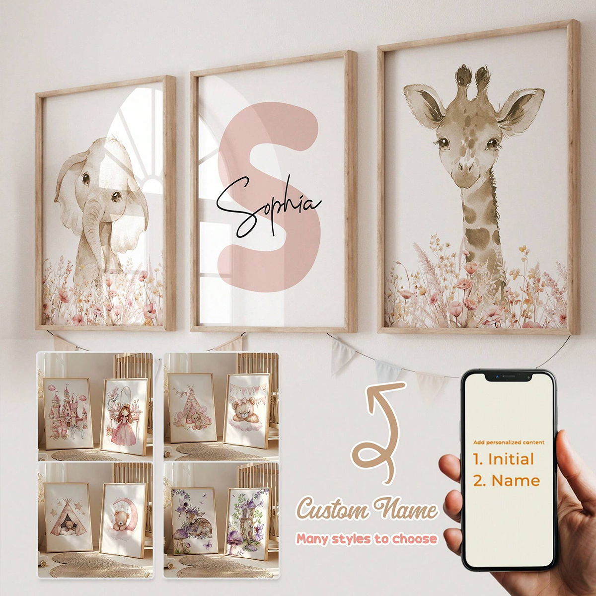 Custom Name Nursery Wall Art S - đánh giá và giá Personalized Name Box