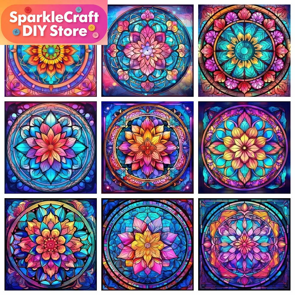 Diamond Painting Mandala Flowe - đánh giá và giá Photo Mosaic Print