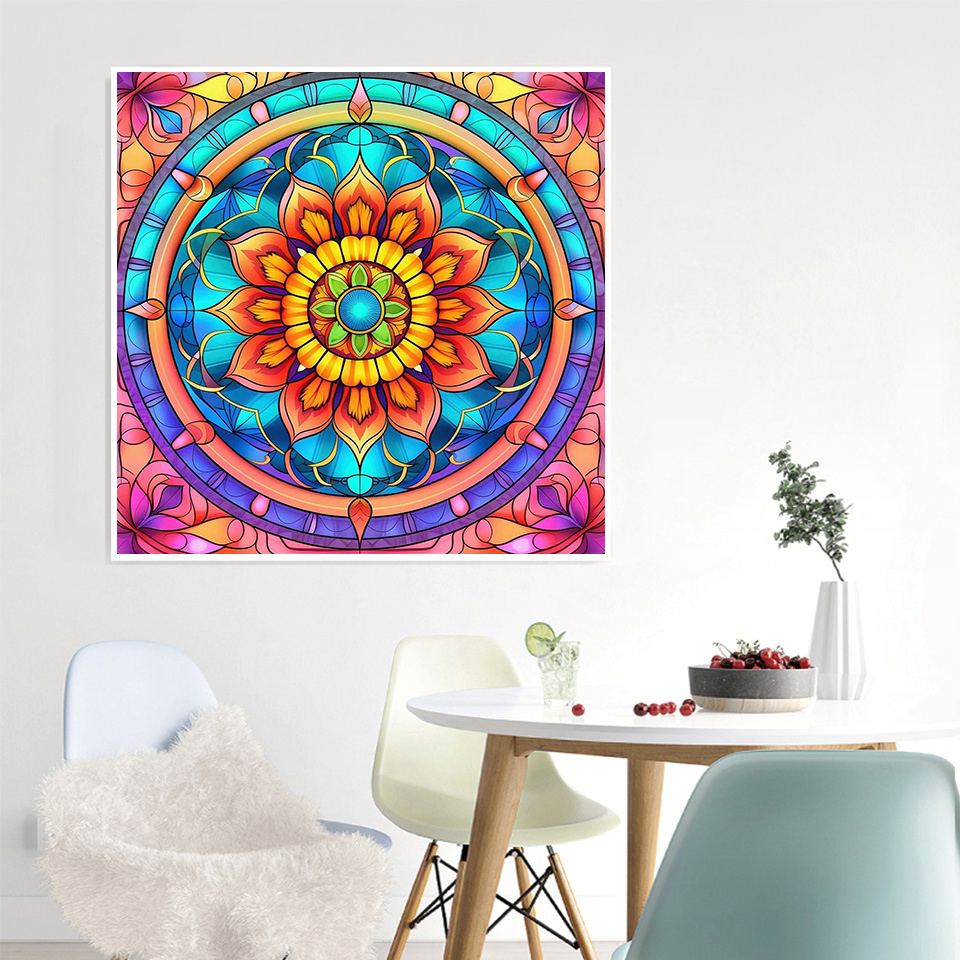 Diamond Painting Mandala Flowe - đánh giá và giá Photo Mosaic Print