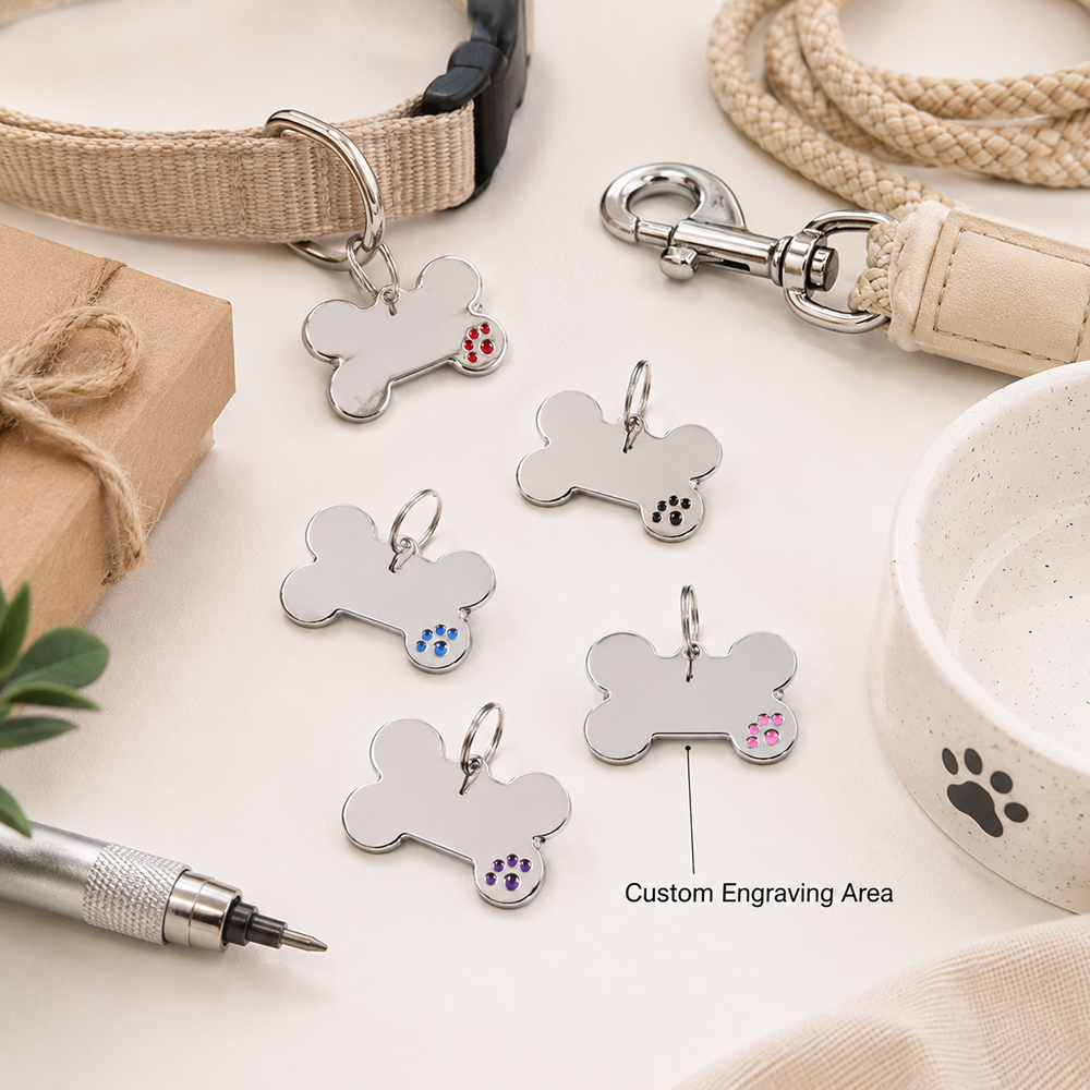 Custom Text Dog Tag Bone Shape - đánh giá và giá Pet Portrait Custom