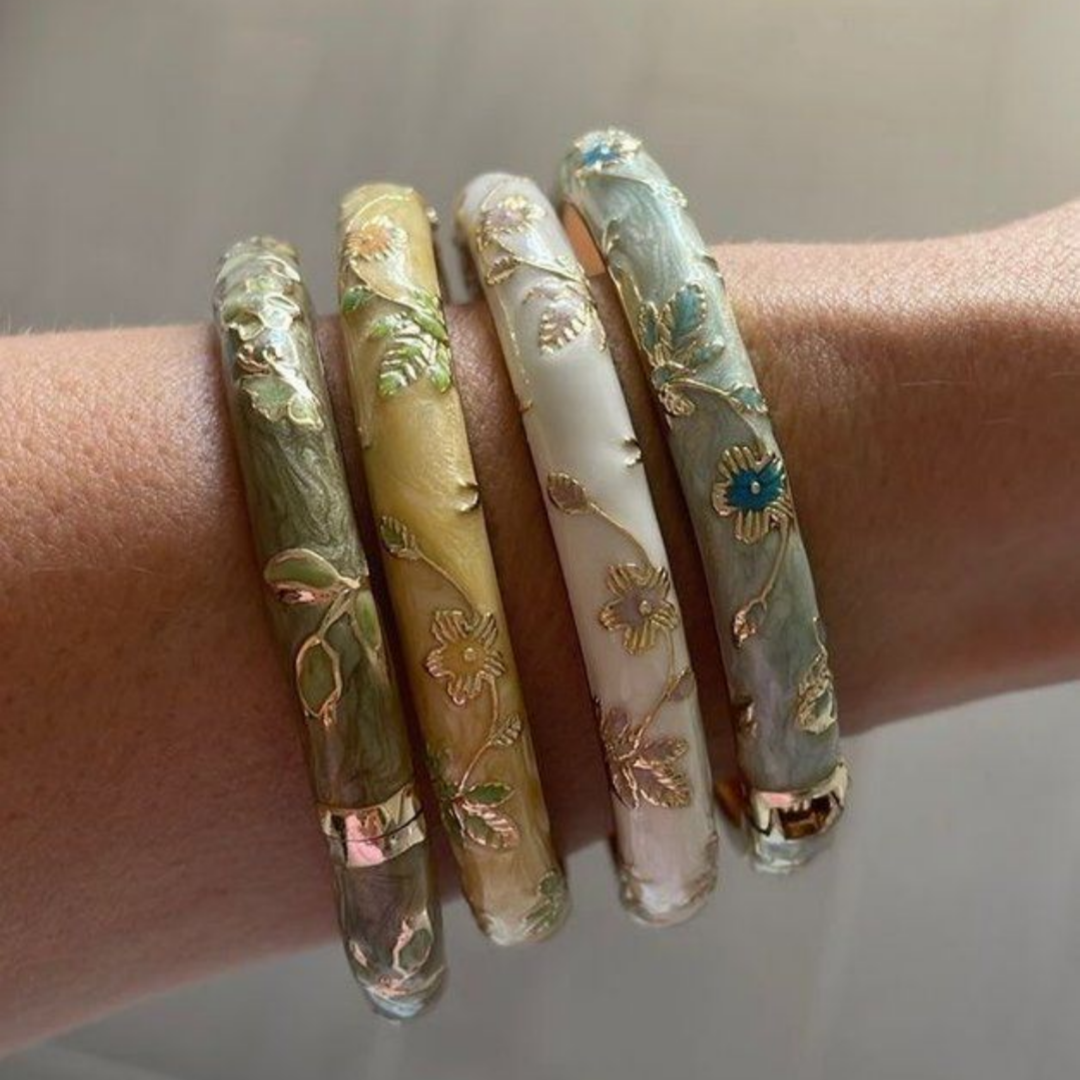 4 small floral bracelets ename - đánh giá và giá Coordinates Bracelet