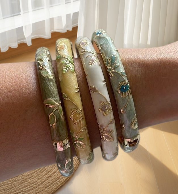 4 small floral bracelets ename - đánh giá và giá Coordinates Bracelet