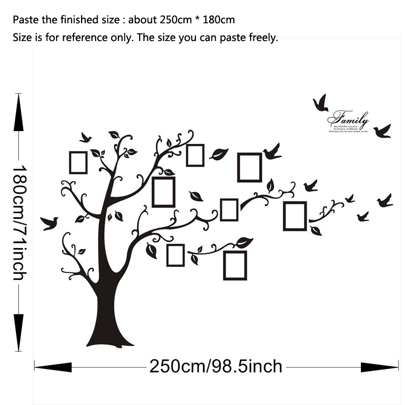 Large Size Photo Tree PVC Wall - đánh giá và giá Family Tree Print