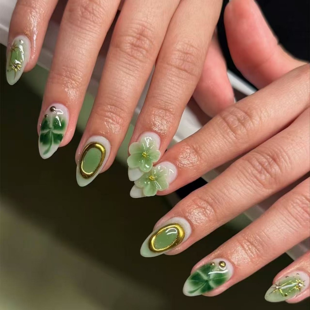 24PCS Luxury Emerald Green Flo - đánh giá và giá Pressed Flower Art