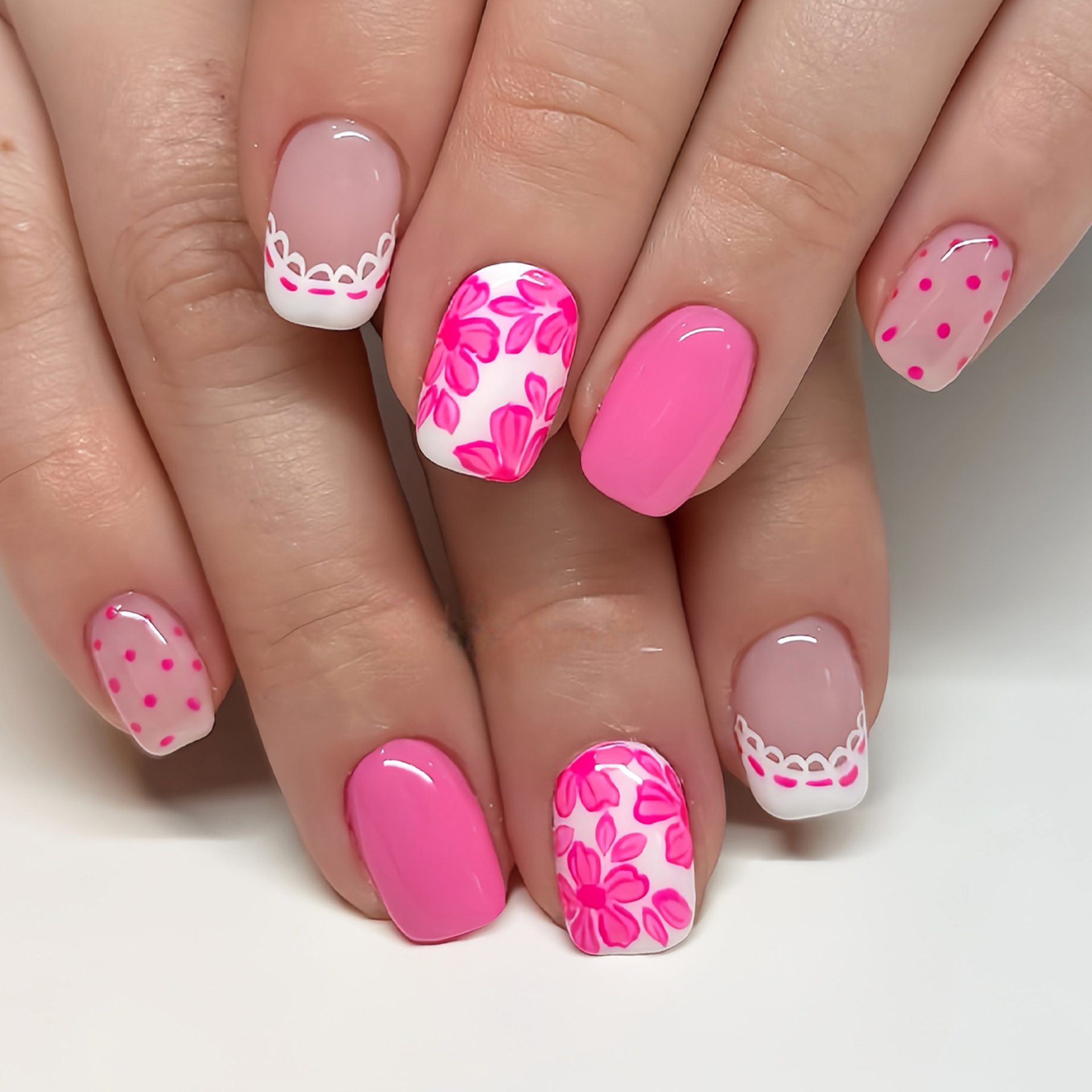 Short Square fake nails for wo - đánh giá và giá Pressed Flower Art