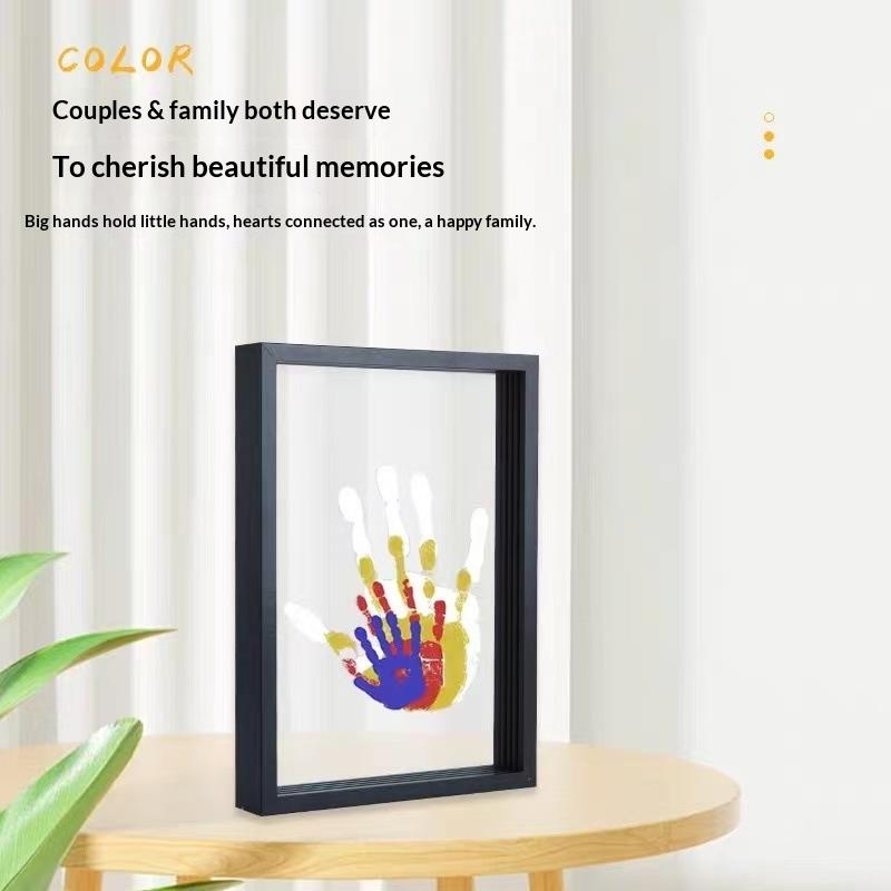 New-1Set Family Handprint Phot - đánh giá và giá Engraved Wood Frame