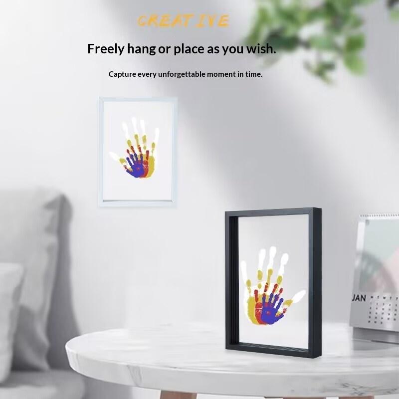 New-1Set Family Handprint Phot - đánh giá và giá Engraved Wood Frame