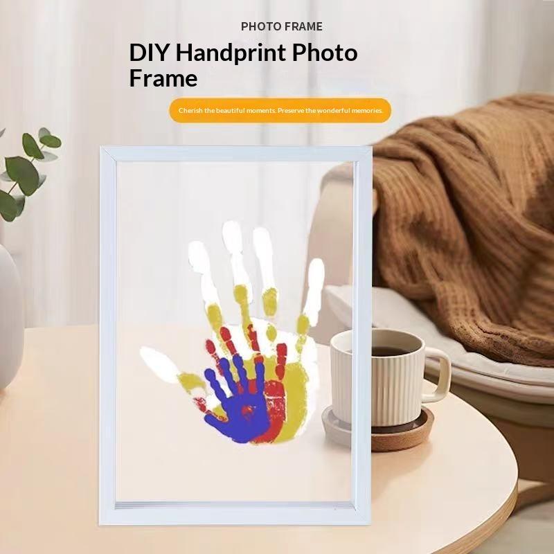 New-1Set Family Handprint Phot - đánh giá và giá Engraved Wood Frame
