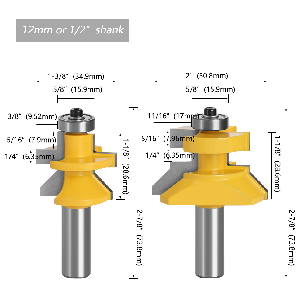 LAVIE 2pcs 12mm 1/2 Shank 120  - đánh giá và giá Engraved Wood Frame