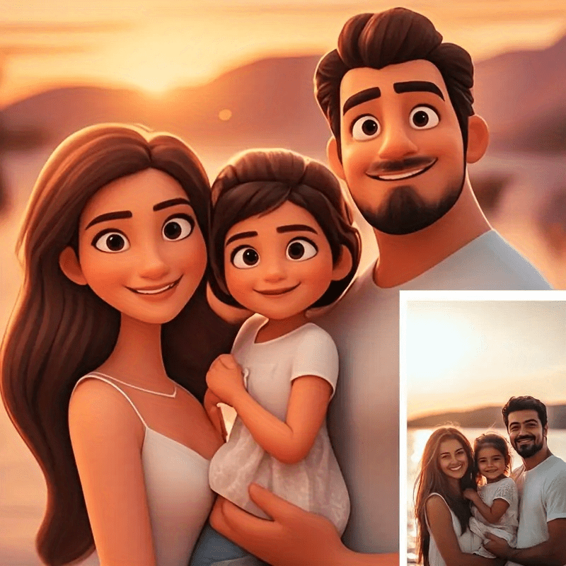 Custom Family Portrait Cartoon - đánh giá và giá Custom Star Map