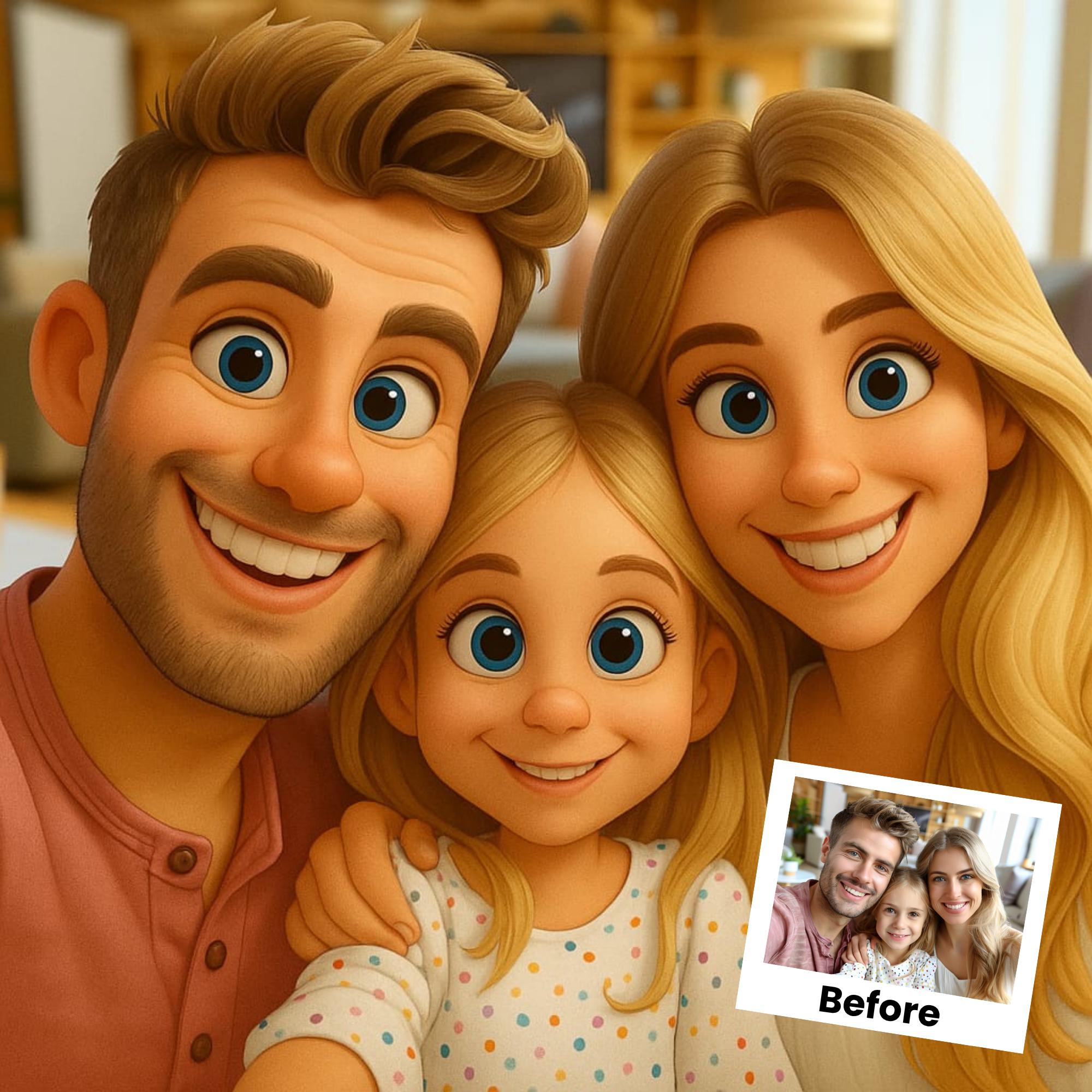 Custom Family Portrait Cartoon - đánh giá và giá Custom Star Map