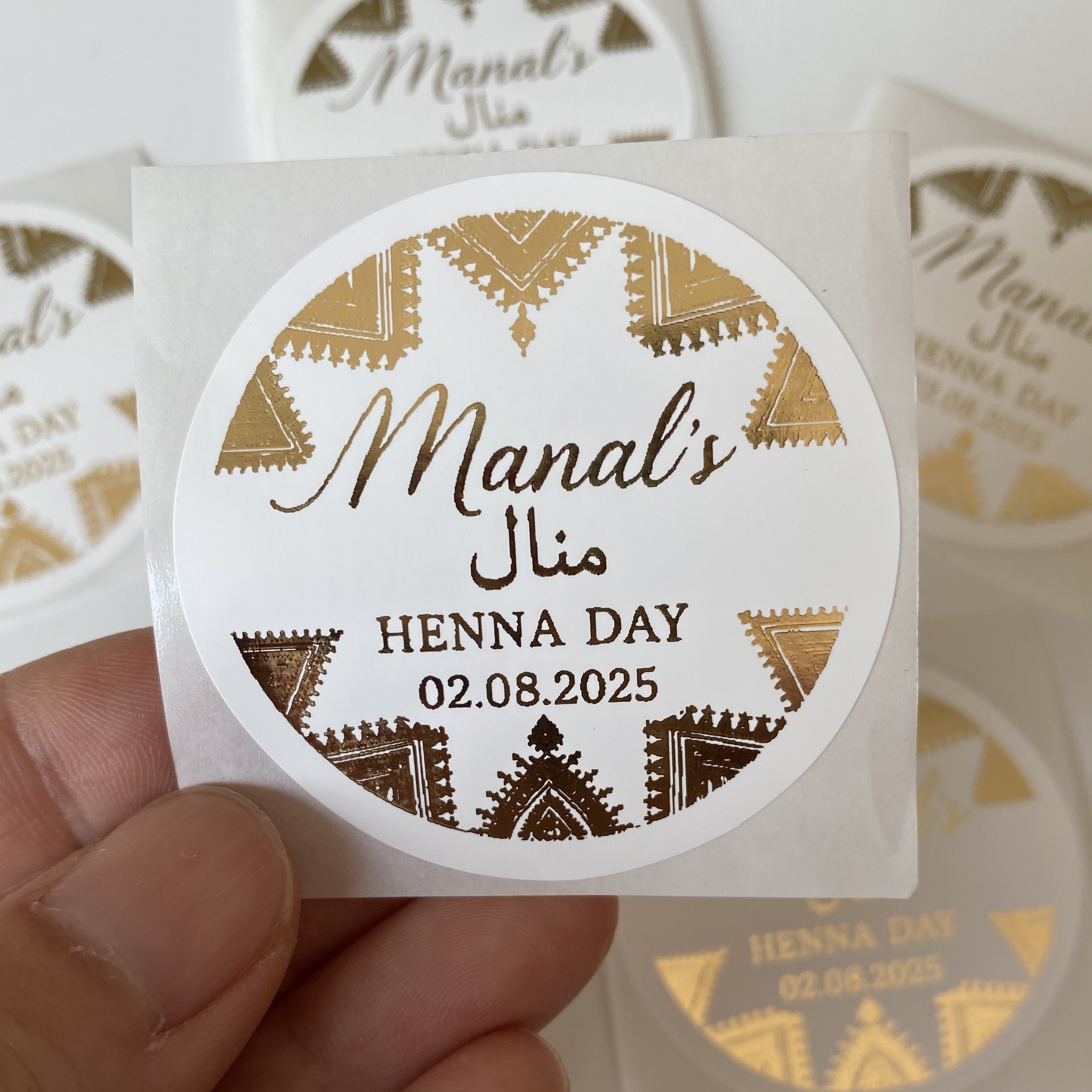 Green Mehndi Decorations Cotto - đánh giá và giá Personalised Candle Label
