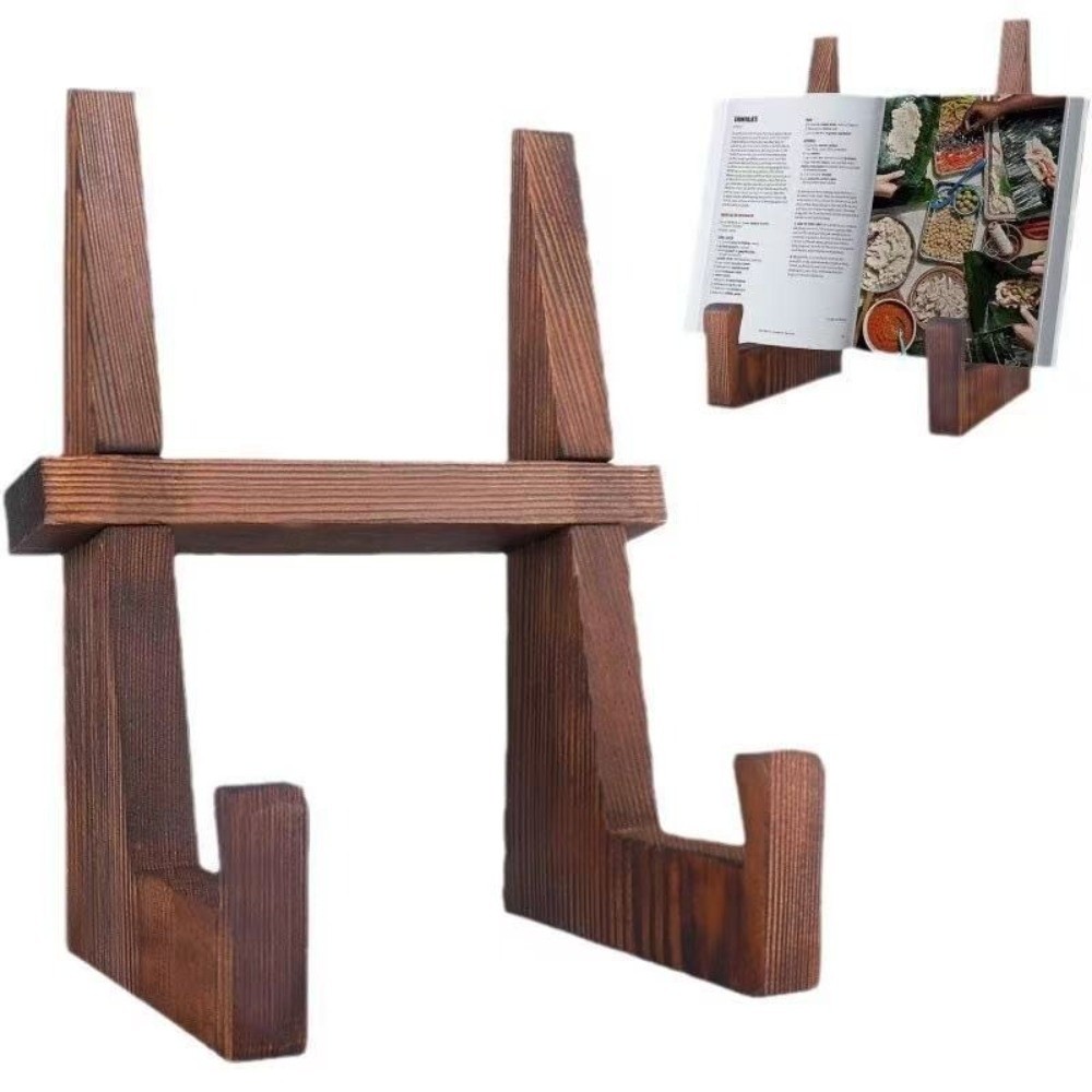 Vintage Wooden Cookbook Holder - đánh giá và giá Engraved Wood Frame