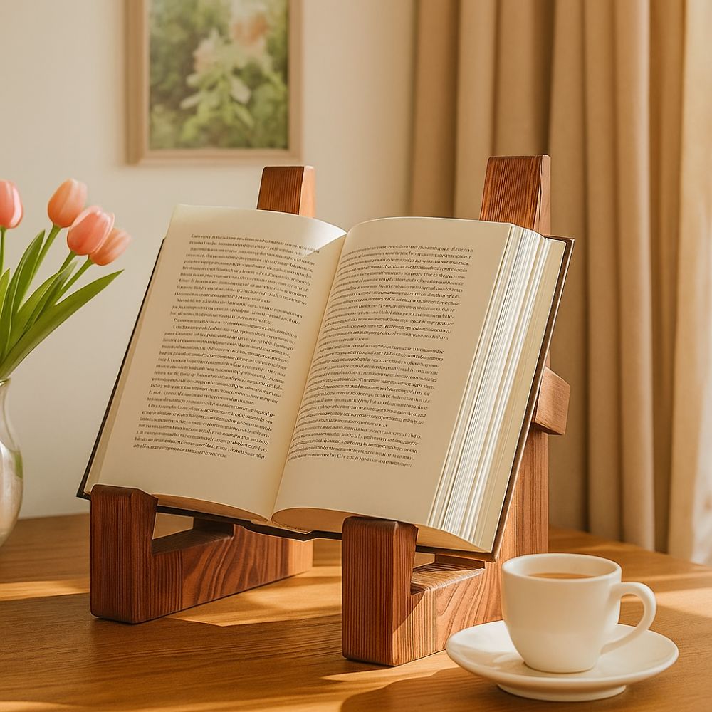 Vintage Wooden Cookbook Holder - đánh giá và giá Engraved Wood Frame