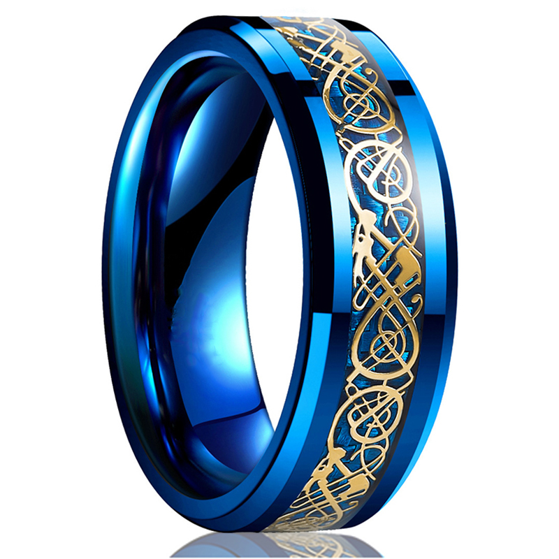 Fashion 8mm Men's Stainless St - đánh giá và giá Initial Ring Custom