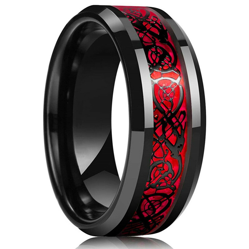 Fashion 8mm Men's Stainless St - đánh giá và giá Initial Ring Custom