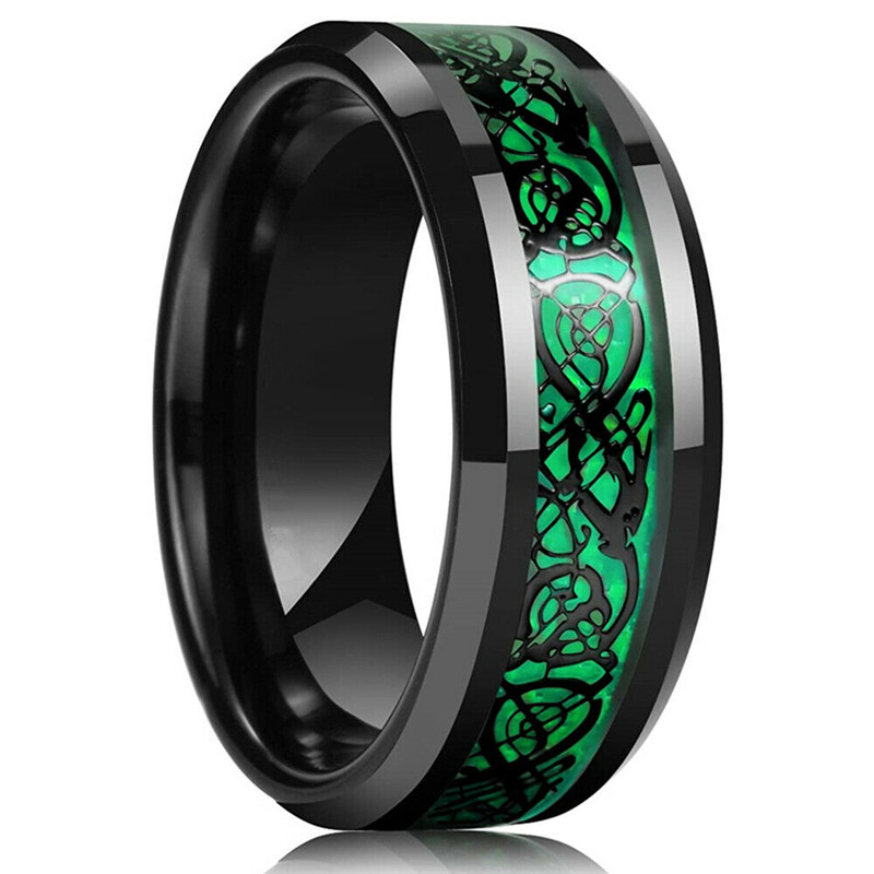 Fashion 8mm Men's Stainless St - đánh giá và giá Initial Ring Custom