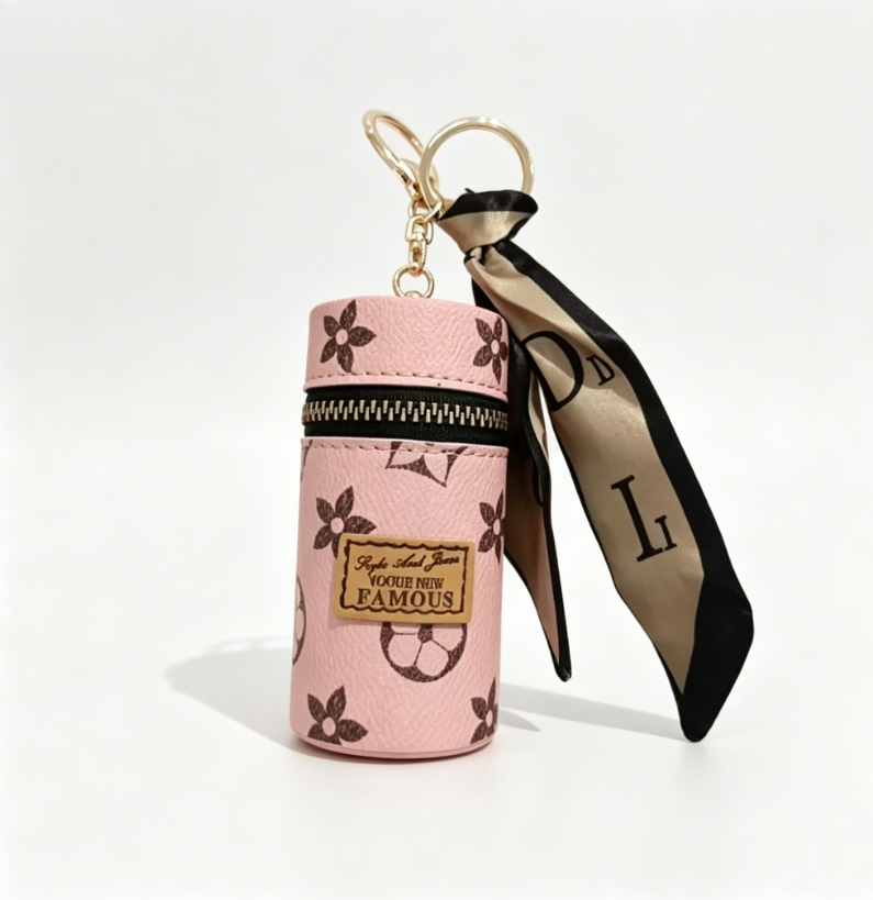 Pink Monogram Floral Print Cyl - đánh giá và giá Monogram Keychain Leather