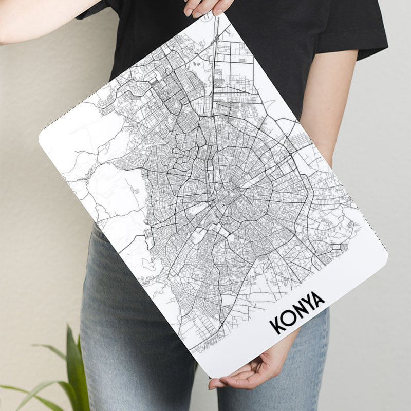 Konya City Map Tinplate Sign M - đánh giá và giá Custom Map Poster