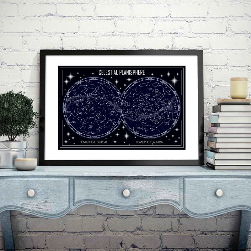 Celestial Planisphere Map Canv - đánh giá và giá Custom Star Map